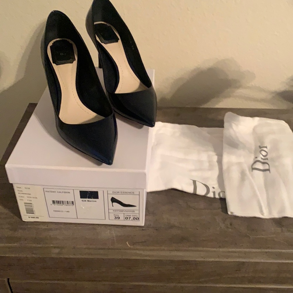 Dior navy blue heels